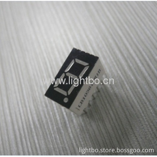 Common Cathode Ultra Bright Red 0.36 Inch 1 Digit 7 Segment Led Display 